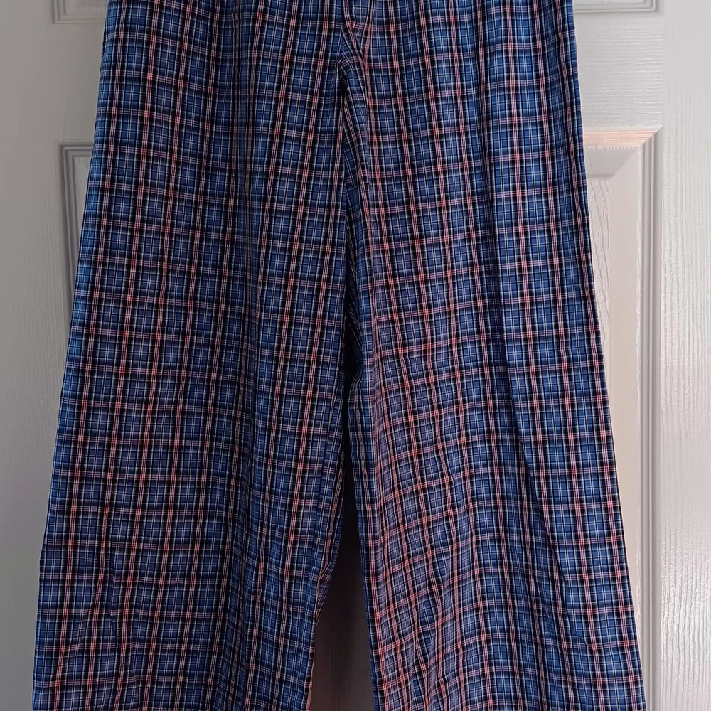 New Forever 21 Women's Blue and Red Checkered Pajama Pants
